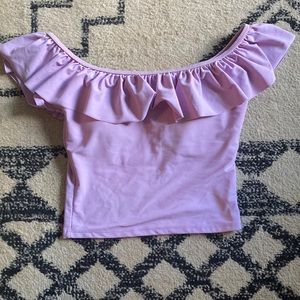 Size M. Purple Pink Desert Swimsuit tankini top.